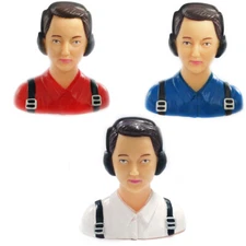 1pc Civil Pilot Figure L70*W36*H72mm 1/6 Scale For RC Model Plane Red/White/Blue