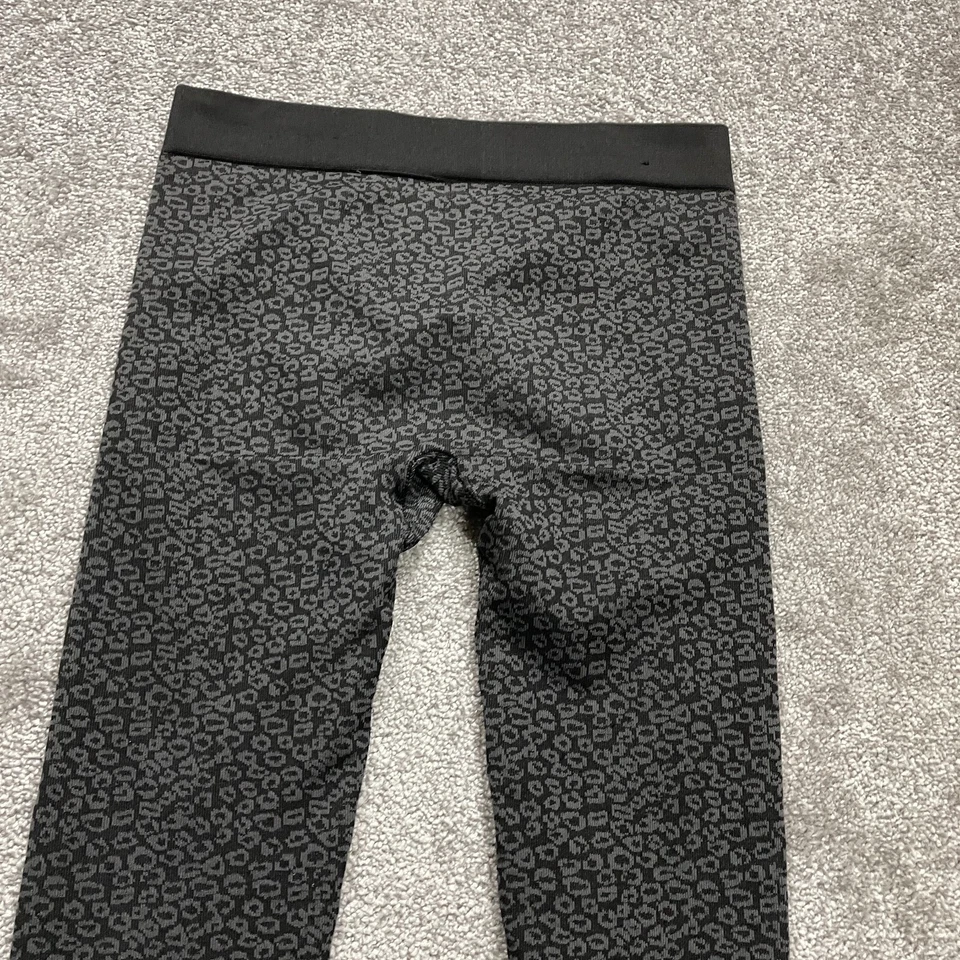 Leggings de compresión George para mujer M/L negros grises lunares atléticos activos 28x25,5 Foto 3 de 4