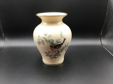 Lenox Vase Serenade - Made In USA - bird and flowers trimmed in 24 K gold