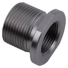 1/2-28 ID To 5/8-24 OD Threaded Adapter Stainless-Steel Silver Joint Connector