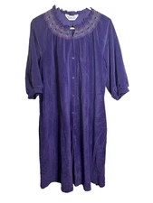 vanity fair womens vintage sleep gown robe size large purple