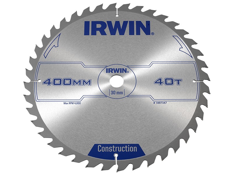 IRWIN IRW1897347 400 x 30mm 40-Teeth Circular Saw Blade with ATB Tooth Grind, Silver,Various - Image 4
