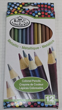 Royal  Langnickel R Metallic Colored Pencils 4 Boxes - 12 per Box - New