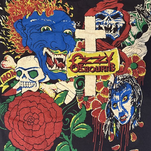 Vintage 1992 Giant Ozzy Osbourne Tattoo All Over Print AOP Band Shirt Gr. XL - Bild 18 von 24