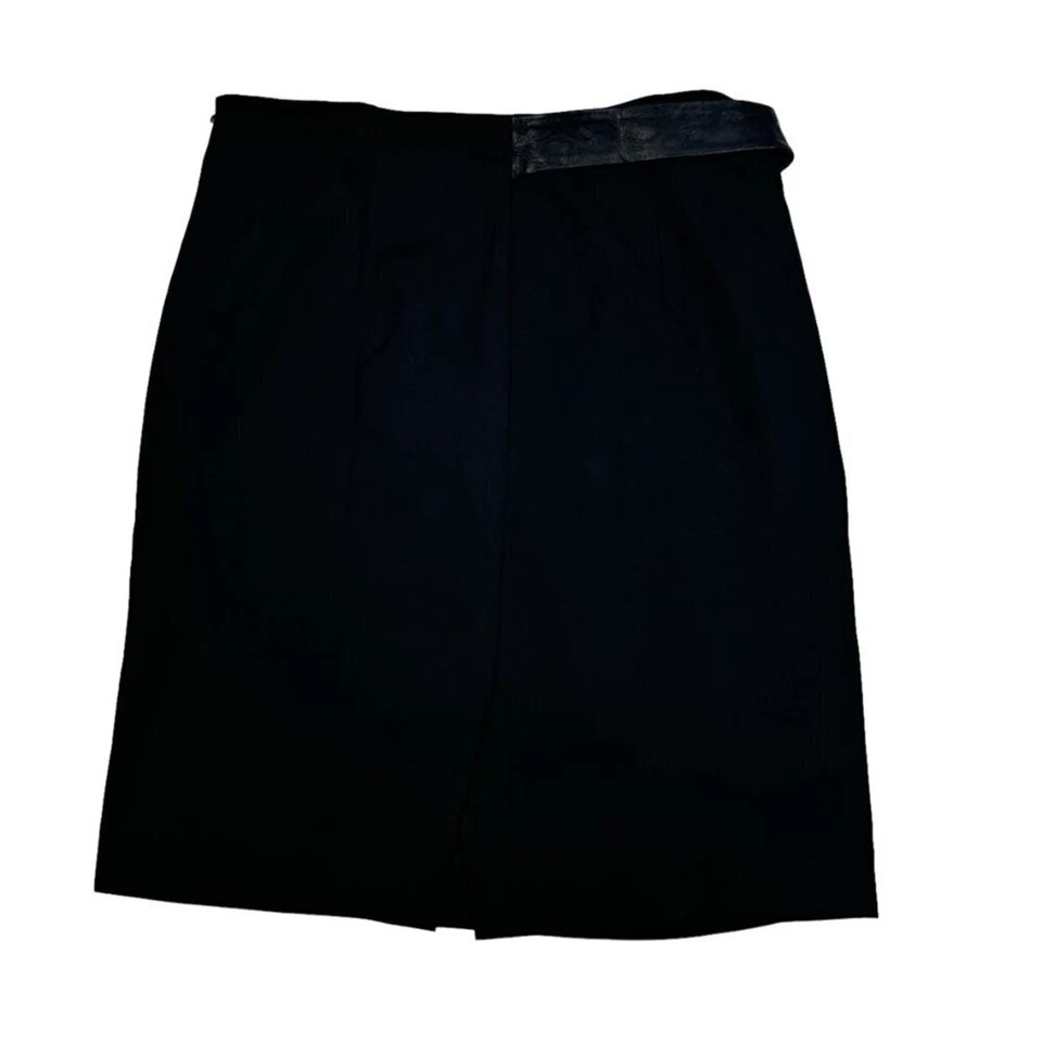 Женская юбка-карандаш Poleci спереди собранная искусственная кожа деталь размер 6 - Изображение 2 из 4