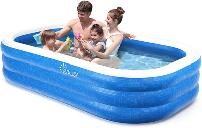 92'' Inflatable Kiddie Pool - Safe Summer Fun for Ages 3 and Up!