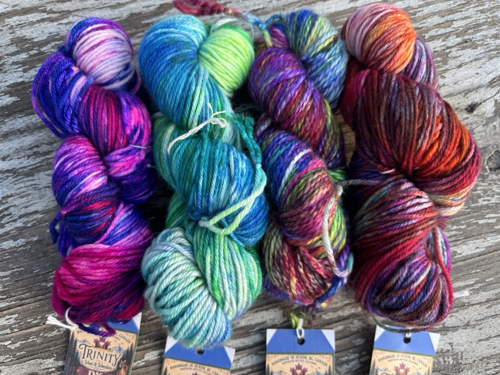 4 Skeins Hand Dyed DK Merino Yarn - second product detail image
