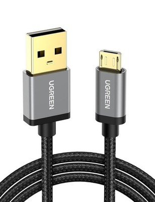 USB-Kabel Micro-USB, Schnellladung, 18 W, 3 A, Nylon, geflochten, kompatibel