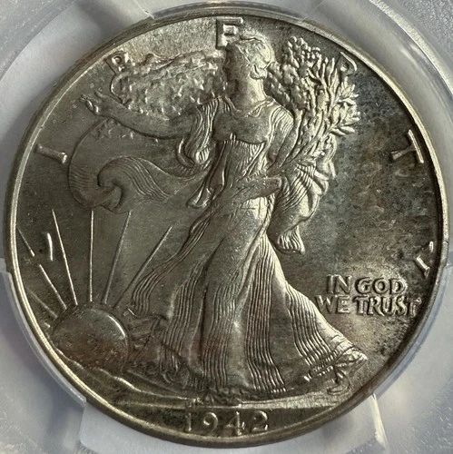 1942 Walking Liberty Half Dollar PCGS MS63 Exact Coin Imaged