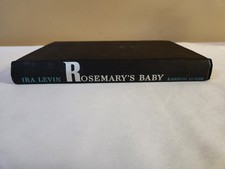 Rosemary's Baby by Ira Levin 1967, No Dust Jacket Random House All Black Cover