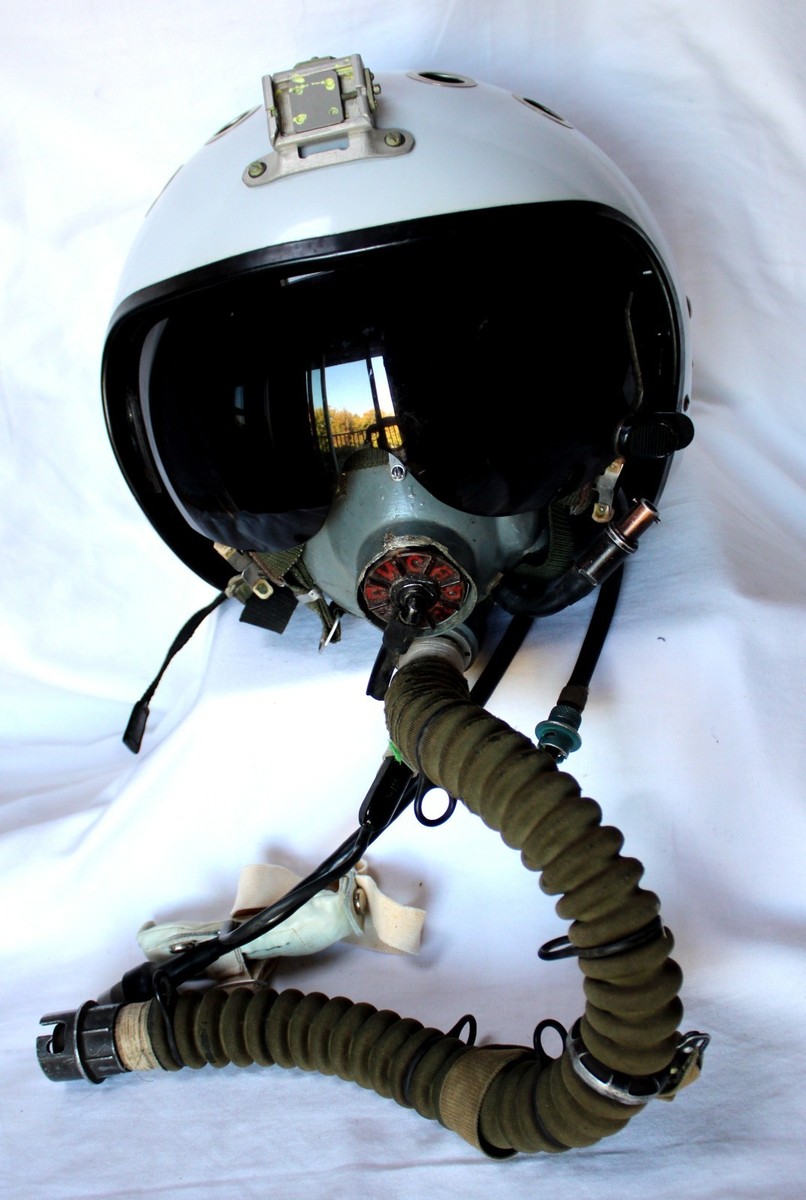 【7inch】EAST  PIPE / HELMET ON Original Russian USSR Helmet ZSH-7+Oxygen Mask KM-34 for MiGs and