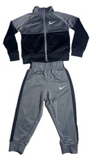 Nike Full Zip Jacket Elastic Pant Boys 2 Pc Set Size 2T Jogger Track Sweatsuit