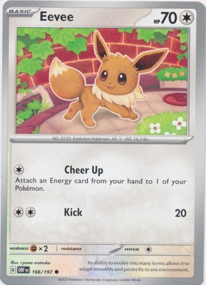Eevee - 166/197 - Common - Near Mint - Scarlet & Violet - Obsidian Flames