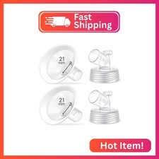 2 Packs 21mm Flange Set, Updated Soft Rim Shield and Wide Mouth Base Connector P