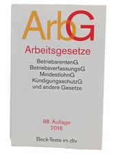 Beck-Texte Arbeitsgesetze Taschenbuch Arbeitsrecht Sammlung dtv