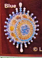 LeeWards FASCINATION Blue Vintage Sequin Bead Christmas Ornament Kit STUNNING 