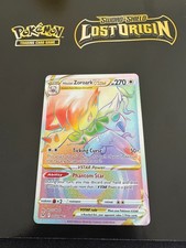 Hisuian Zoroark VSTAR Rainbow Secret Rare POKEMON CARD LOST ORIGIN - 203/196 NM