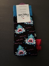 Shark Socks Unisex Woman Sz10-12 Men Sz 8-12 Happy Socks