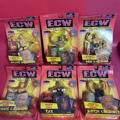 ECW Series 1 Complete Set of 6  OSFTM - RVD Sabu Taz Candido Shane Justin In Box