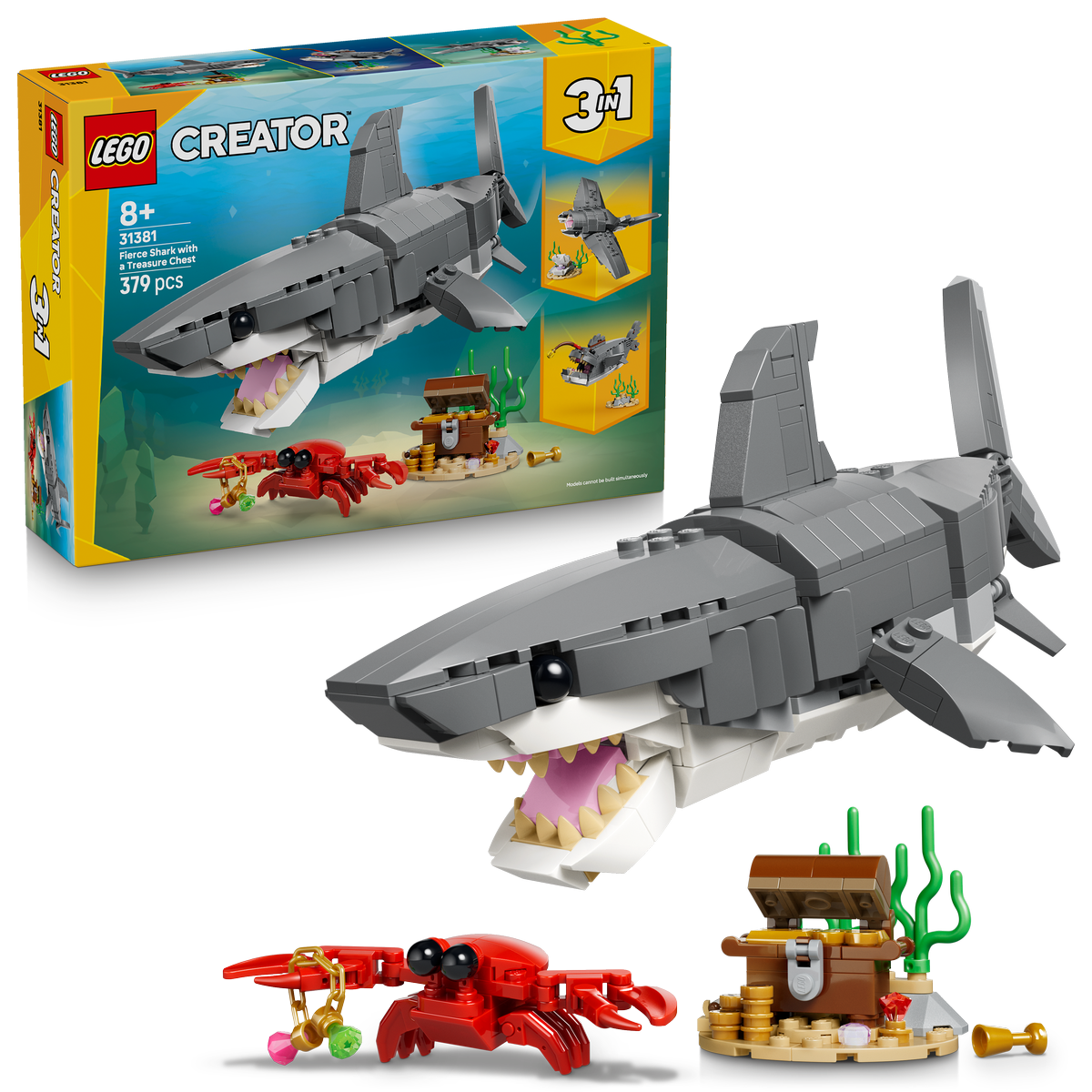 LEGO Creator Fierce Shark with a Treasure Chest Toy (31381)