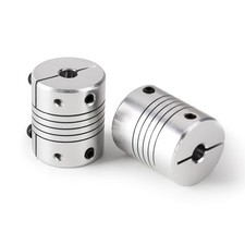 2 Pieces 10mm to 10mm Stepper Motor Shaft Coupling 30mm Length 25mm Diameter ...