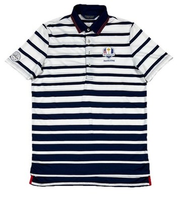 Ralph Lauren Golf Poloshirt Herren | M | Weiß-Blau  Hazeltine Cup 2016  Nr. 369