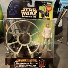 Star Wars Power of the Force Gunner Station Millennium Falcon w  Luke Skywalker