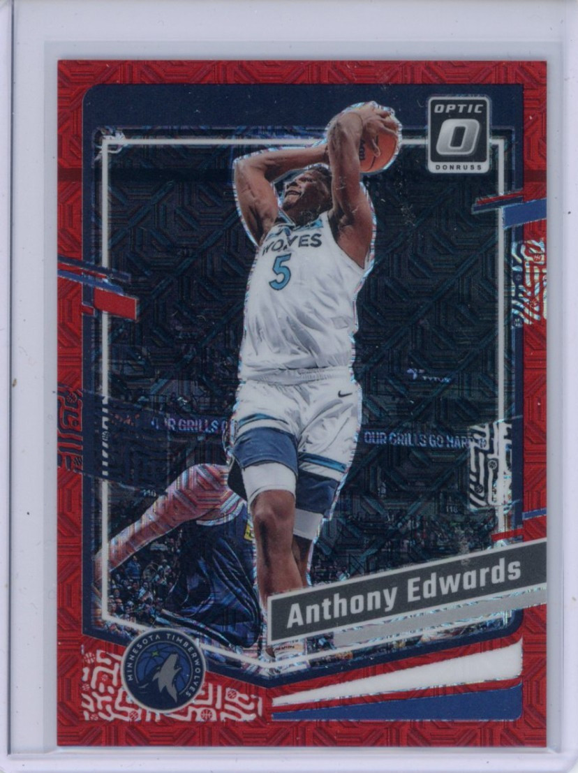2023-24 Donruss Optic Anthony Edwards Choice Red /88 Timberwolves * LOOKS GEM MT