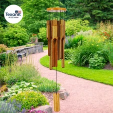 Bamboo Wind Chimes Outdoor,Wooden Wind Chimes with Melody Deep Tone,30" Classic 