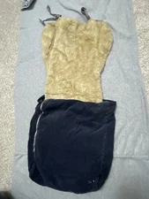 Vintage Baby Stroller Footmuff/Bunting Bag With Faux Fur Lining And Floral Cover