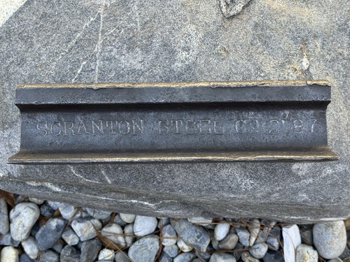 Very Rare { SCRANTON STEEL CO. 2 87 } Steel Train Track Rail
