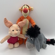 Disney Tigger Piglet Eeyore Plush Lot Of 3 From Winnie The Pooh Bean Bottoms