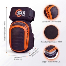 Ginocchiere da Lavoro Professionali Piastrellista Edilizia Nylon Balistico TPR