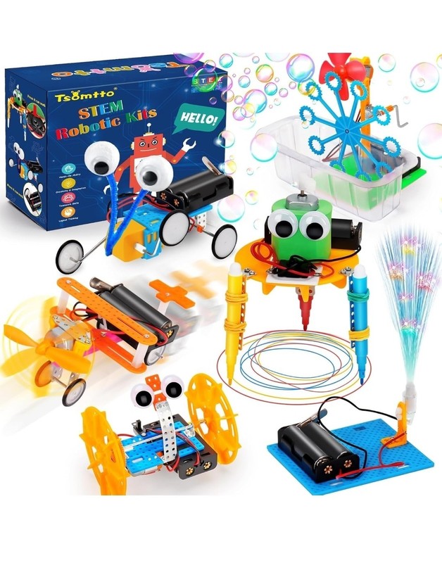 6-in-1 STEM Kit for Kids 6-12 Electronics Science Robot Engineering Educational
