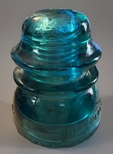 Hemingray 42 Aqua Blue Glass 1924 RR/Telephon...