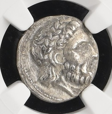 SELEUCID Seleukos I Nicat & Antiochus I NGC Ancient Silver Greek Drachm Coin 632