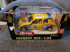 DIECAST CB.CAR PEUGEOT 205 Rallye #16 Rally SCALE 1:24 Yellow New in box
