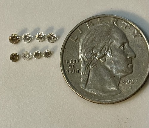Lot of 8 Loose Diamonds (Removed From 10k 14k 18k Scrap Gold Jewelry) 0.5 TCW