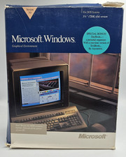 Vintage Microsoft Windows 3.0 Version for DOS Floppy Disk, RARE Complete