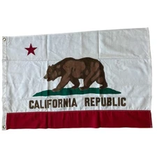 Vintage AJAX Flag of California Republic Cotton (2 x 3) in Excellent Condition