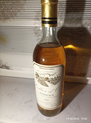 1986 Collier d'Or Bordeaux Appellation Bordeaux Controlee Weißwein 11,0 % 70cl