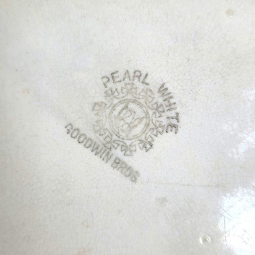 Antique Ironstone Soap Dish Goodwin Bros. Pearl White East Liverpool Ohio - Picture 6 of 9