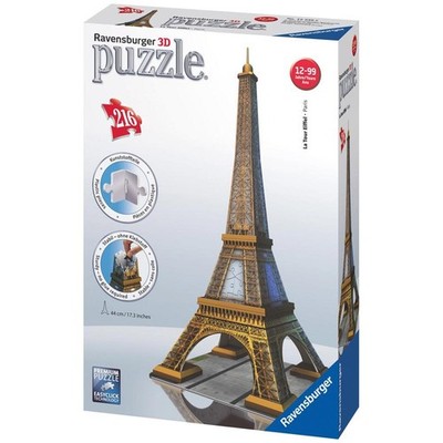 Ravensburger 12556 216 Piece Eiffel Tower 3D Puzzle
