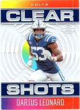 2021 Panini Illusions #CS-5 Darius Leonard Clear Shots Emerald