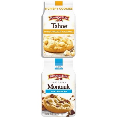 Pepperidge Farm Tahoe Crispy White 8 cookies (total), 4 of each type