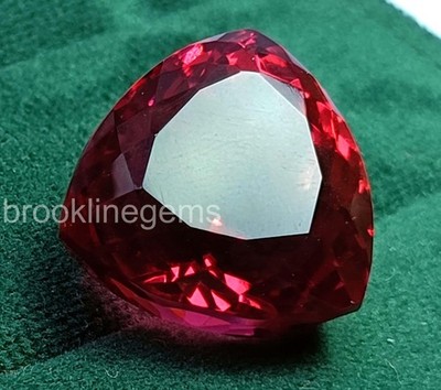 Natural Mozambique Pink Ruby 54.45 Ct Trillion Cut Certified Loose Gemstone 5ART