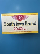 Vintage Butter Box South Iowa Brand Farmers Co-Op  Free Shipping