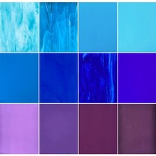 12 Sheets COE 90 Glass for Fusing, 6 x 4 inch Fused Glass Supplies for Glass ...