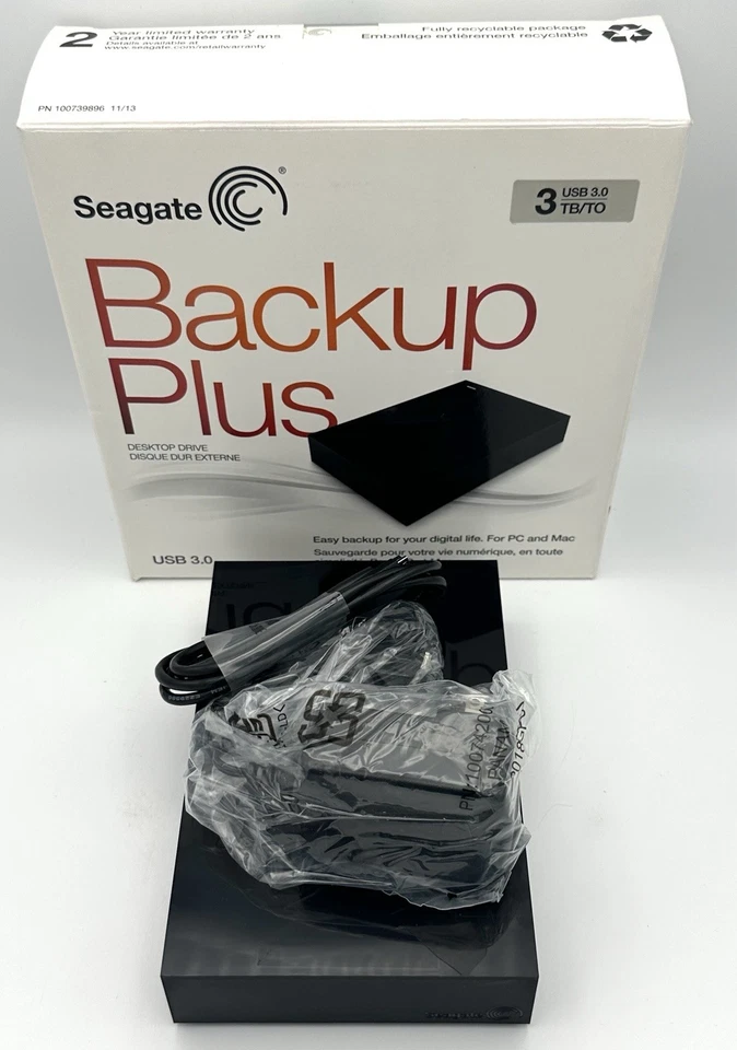 Seagate Expansion Desktop External Drive SRD00F2 3TB HDD - Works Great - Image 4 of 4