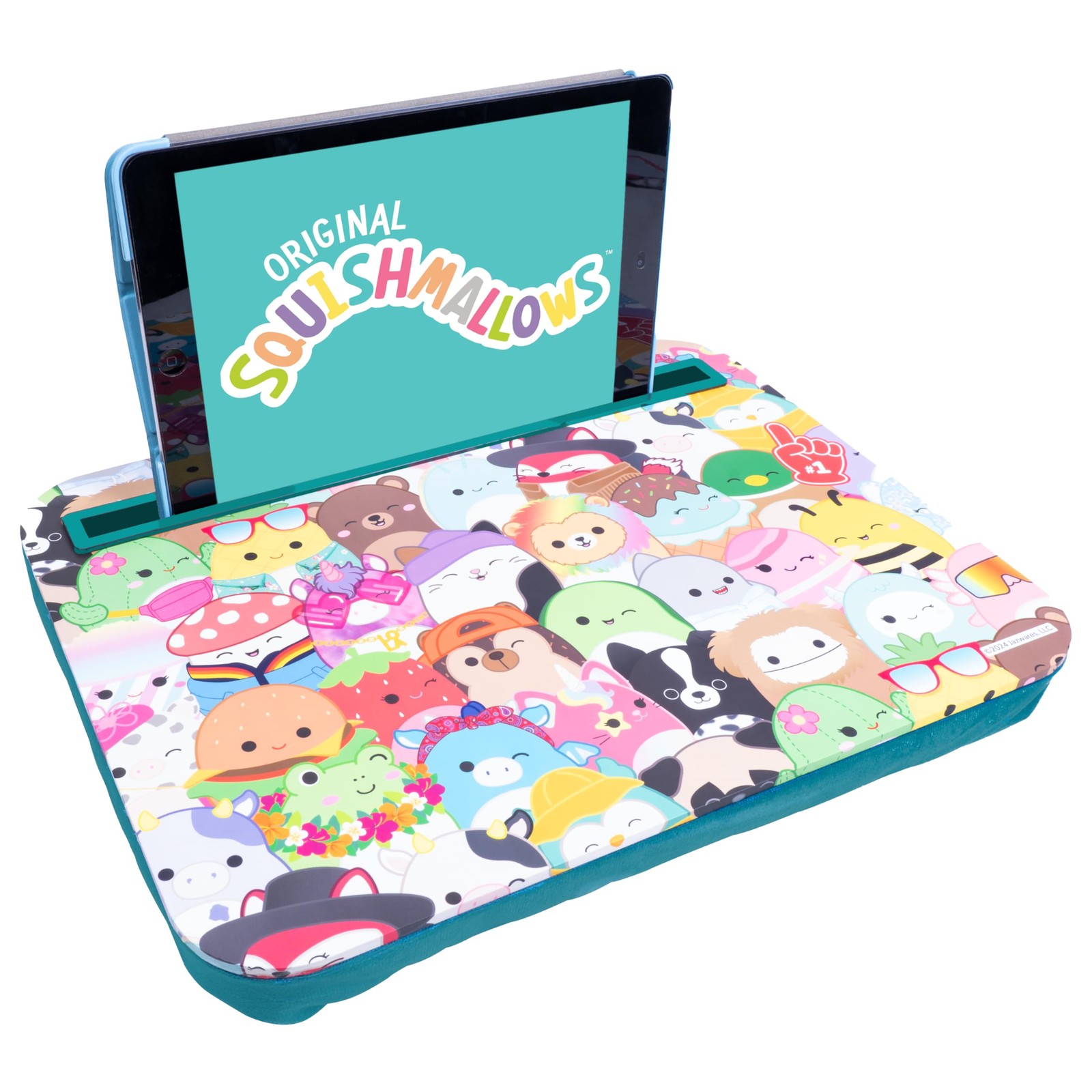 Squishmallows Lap Tray With Tablet Holder & Bean Bag Cushion - Teal - Image 3